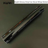 152CMX30CM Bright Glossy Black Vinyl Car Wrap Car Motorcycle Scooter DIY Styling Adhesive Film Sheet With Air Bubble Stickers