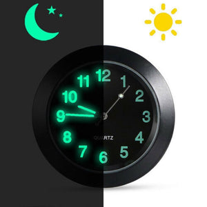 Mini Car Luminous Auto Air Vent Clip Clock Interior Quartz Analog Watch Decor KY