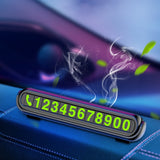 Temporary Car Parking Card with Aromatherapy Telephone Number Card Night Light Car Styling Phone Number Card Hidden Number Plate